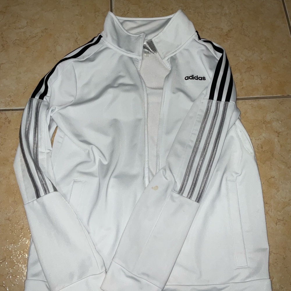 Adidas White Jacket with Black Accents
